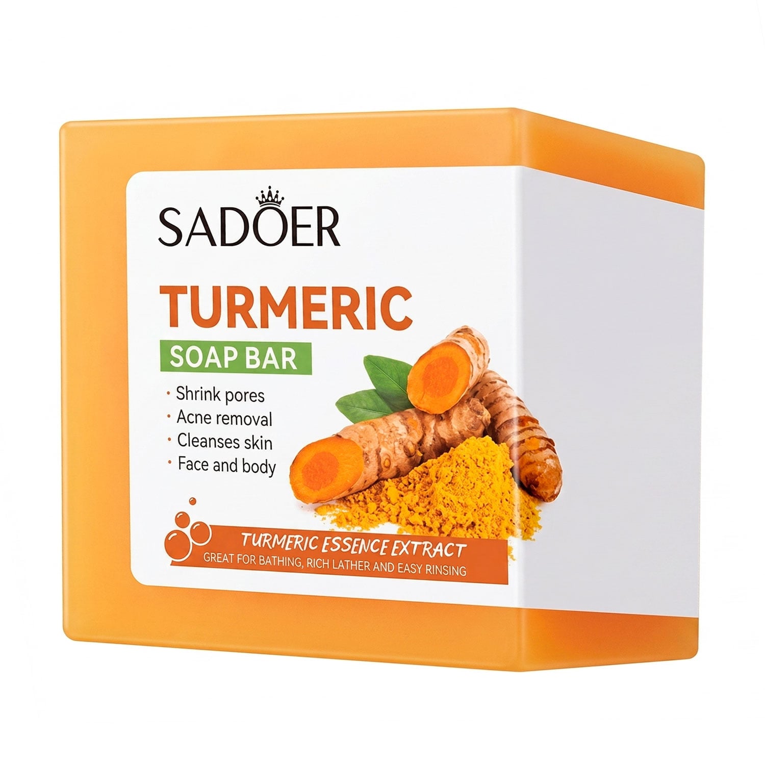 Мило для обличчя та тіла Sadoer Turmeric Soap Bar, 100 г